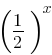 (1/2)^x