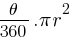 theta / 360 . pi r^2