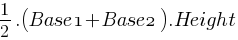 1/2 . (Base1 + Base2) . Height