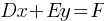 Dx + Ey = F