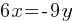 6x = -9y